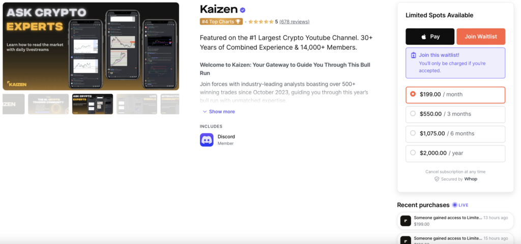 Kaizen Crypto Trading Discord Server