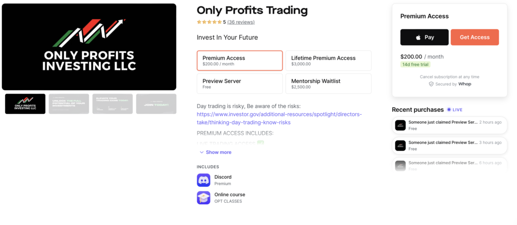 Only Profits Trading Discord Group