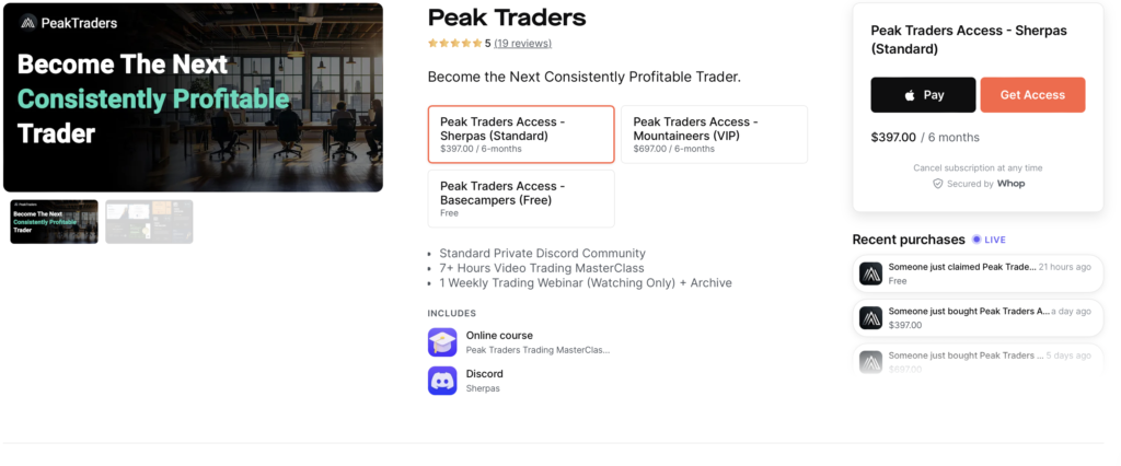 Peak Traders Discord Trading Group