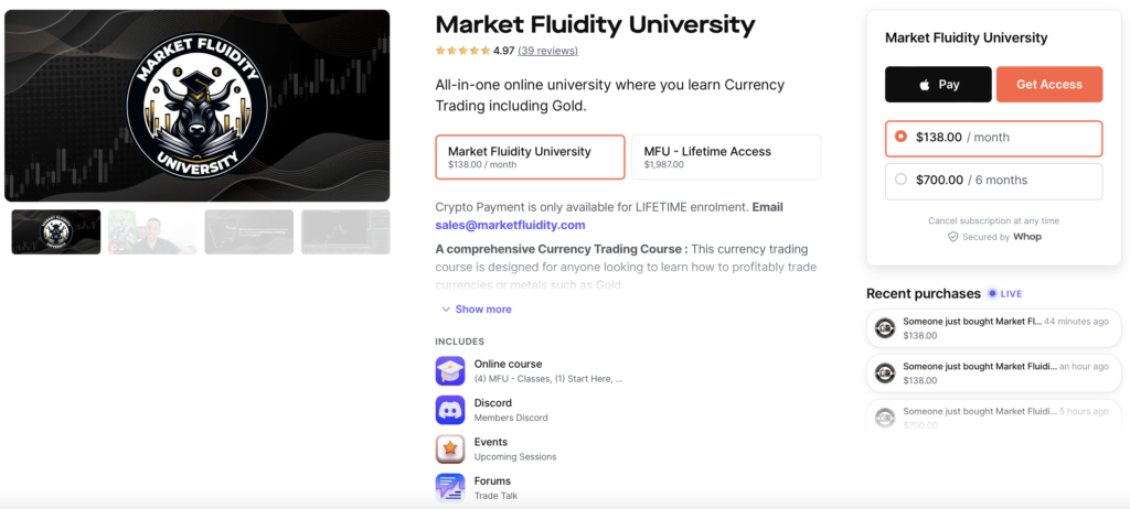 Market Fluidity University Forex Discord Server