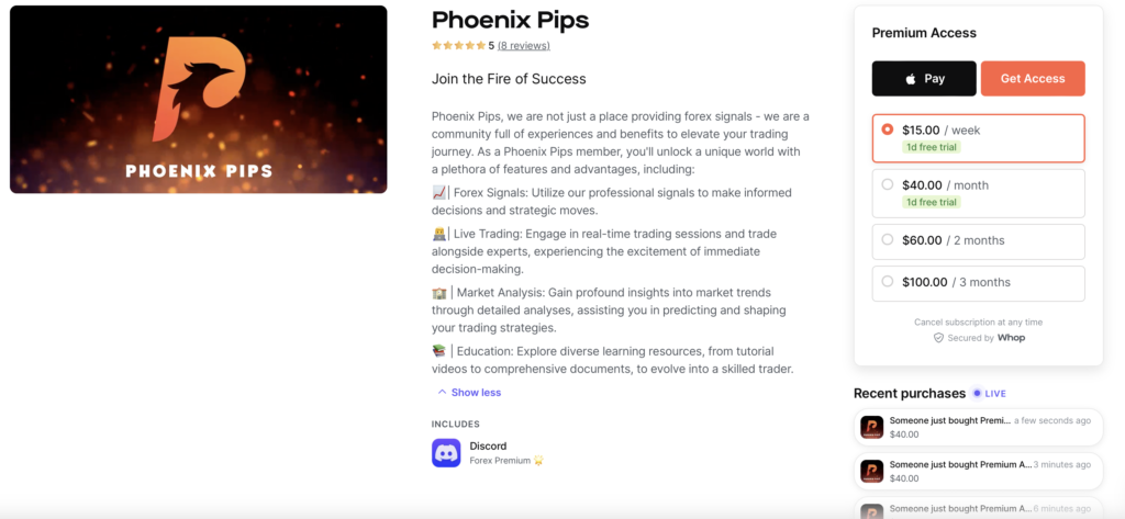 Phoenix Pips Forex Discord Trading Group