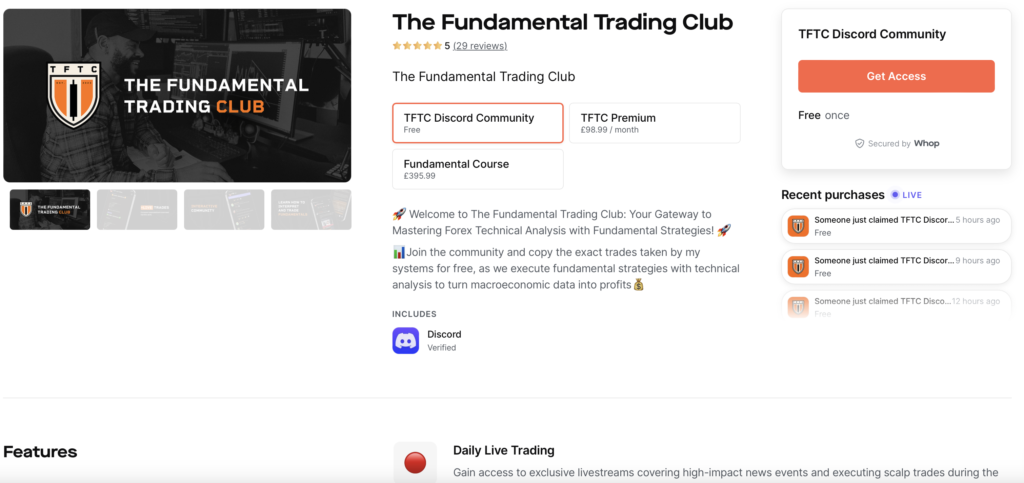 The Fundamental Trading Club Forex Discord Trading Group