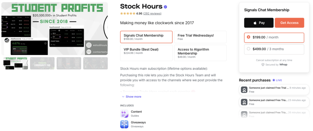 Stock Hours Discord Trading Group