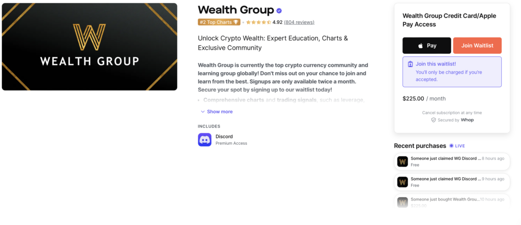 Wealth Group Crypto Trading Discord Server