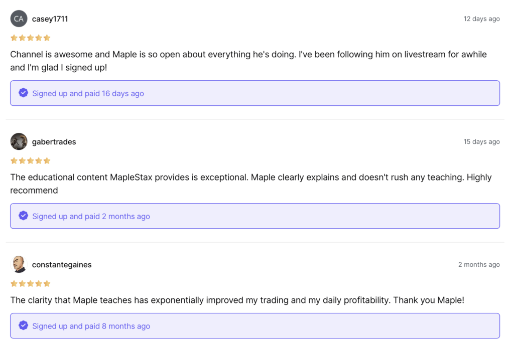 MapleStax Reviews and Customer Testimonials