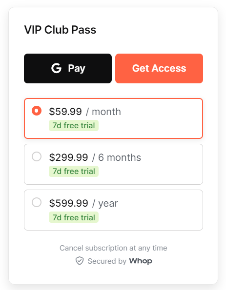 Zzz Money Club Membership Tiers