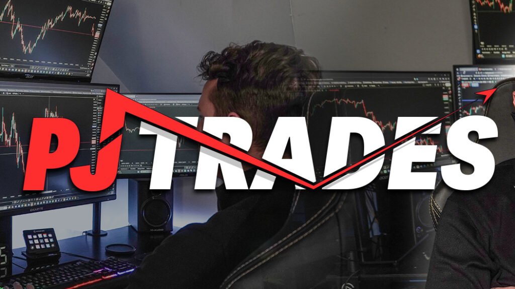 PJ Trades Review: Free Access, Premium Pricing, and Futures Livestreams PJ Trades promotional image featuring the trading brand setup and logo