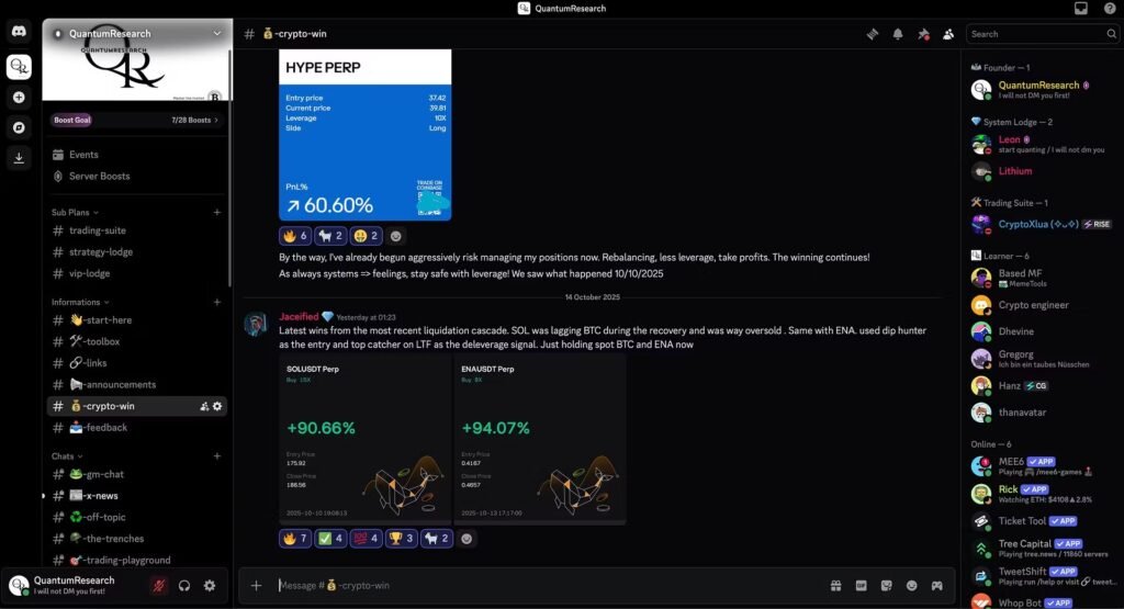 Quantumresearch trading community review on Whop