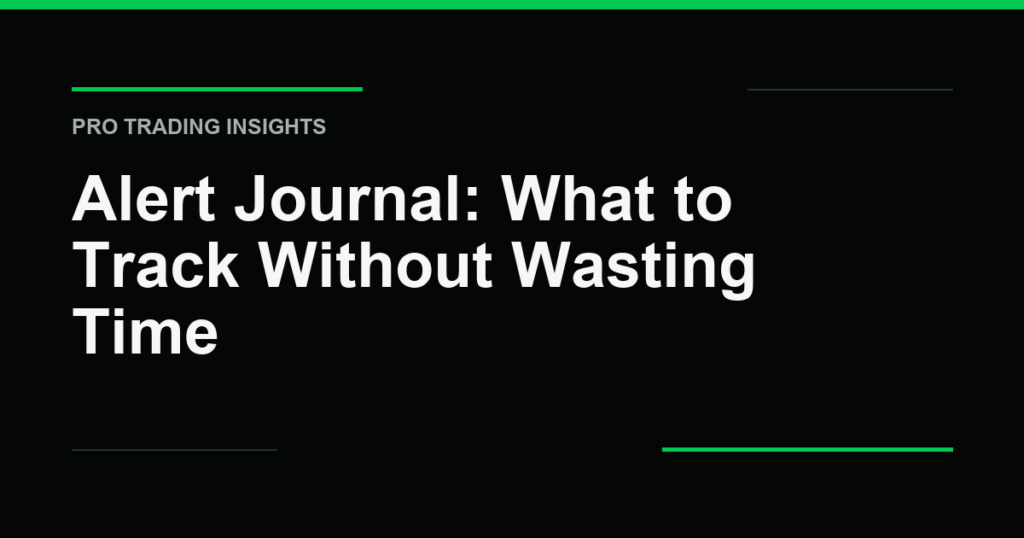 Alert Journal: What to Track Without Wasting Time - Pro Trading Insights