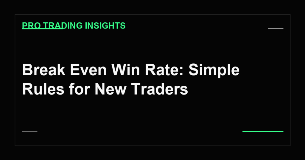 Break Even Win Rate: Simple Rules for New Traders - Pro Trading Insights