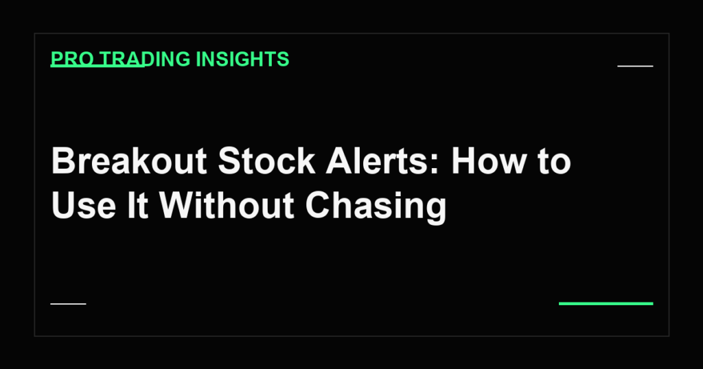 Breakout Stock Alerts: How to Use It Without Chasing - Pro Trading Insights