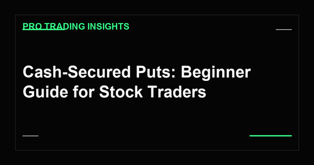 Cash-Secured Puts: Beginner Guide for Stock Traders - Pro Trading Insights