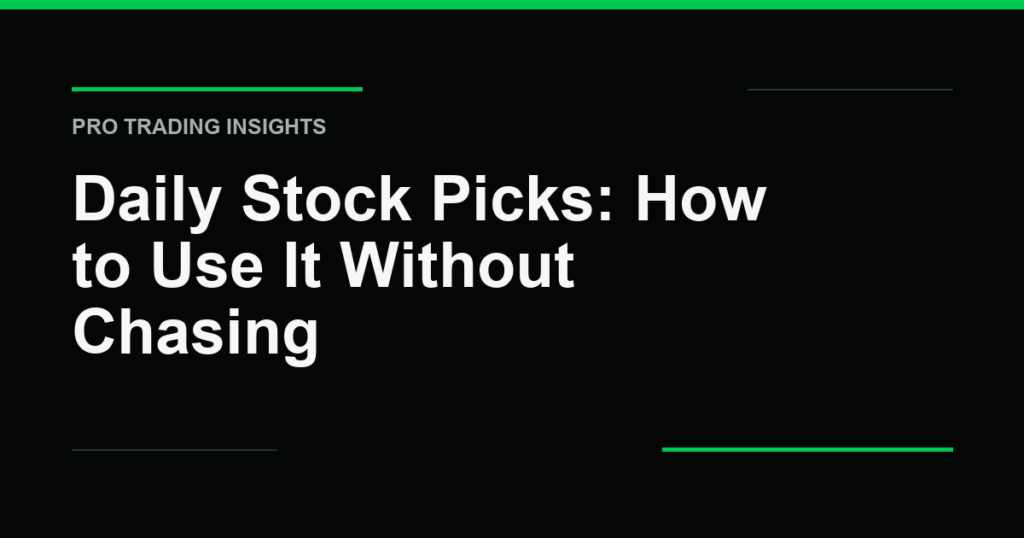 Daily Stock Picks: How to Use It Without Chasing - Pro Trading Insights