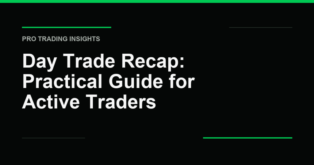 Day Trade Recap: Practical Guide for Active Traders - Pro Trading Insights