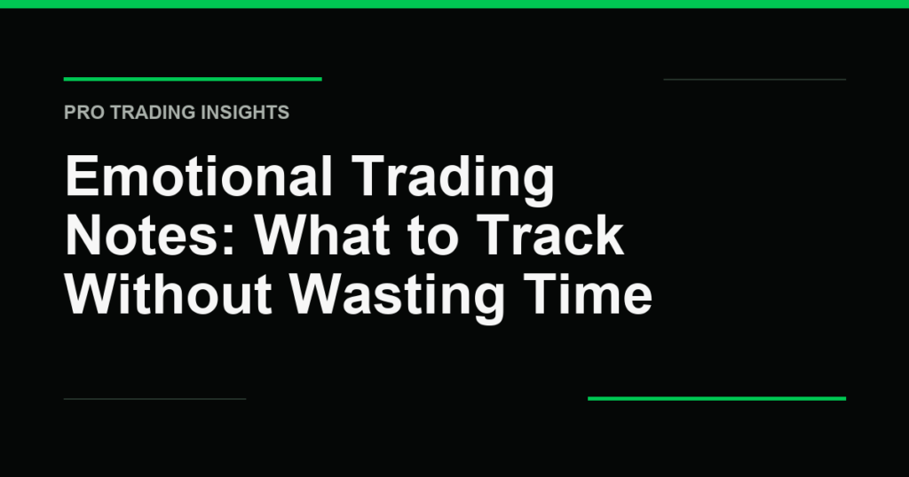 Emotional Trading Notes: What to Track Without Wasting Time - Pro Trading Insights
