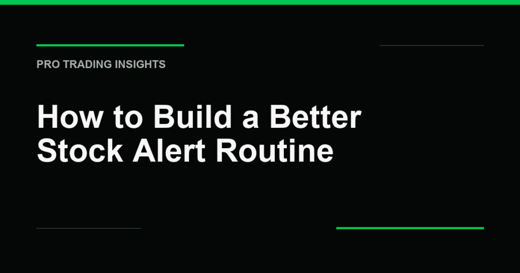 How to Build a Better Stock Alert Routine - Pro Trading Insights