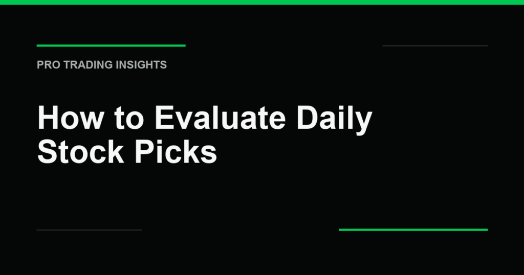 How to Evaluate Daily Stock Picks - Pro Trading Insights