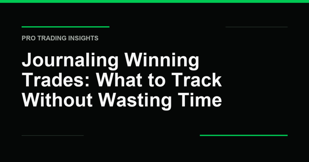 Journaling Winning Trades: What to Track Without Wasting Time - Pro Trading Insights