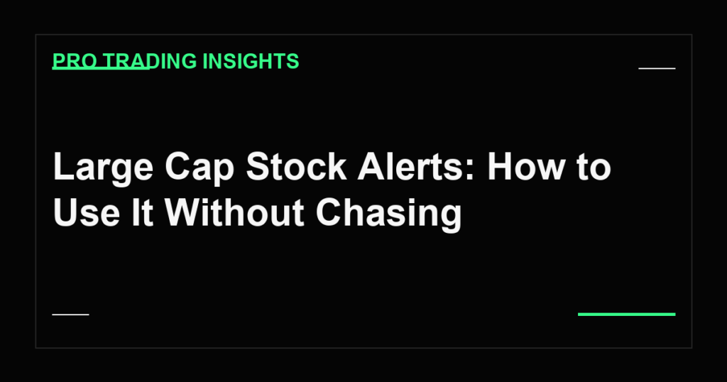 Large Cap Stock Alerts: How to Use It Without Chasing - Pro Trading Insights