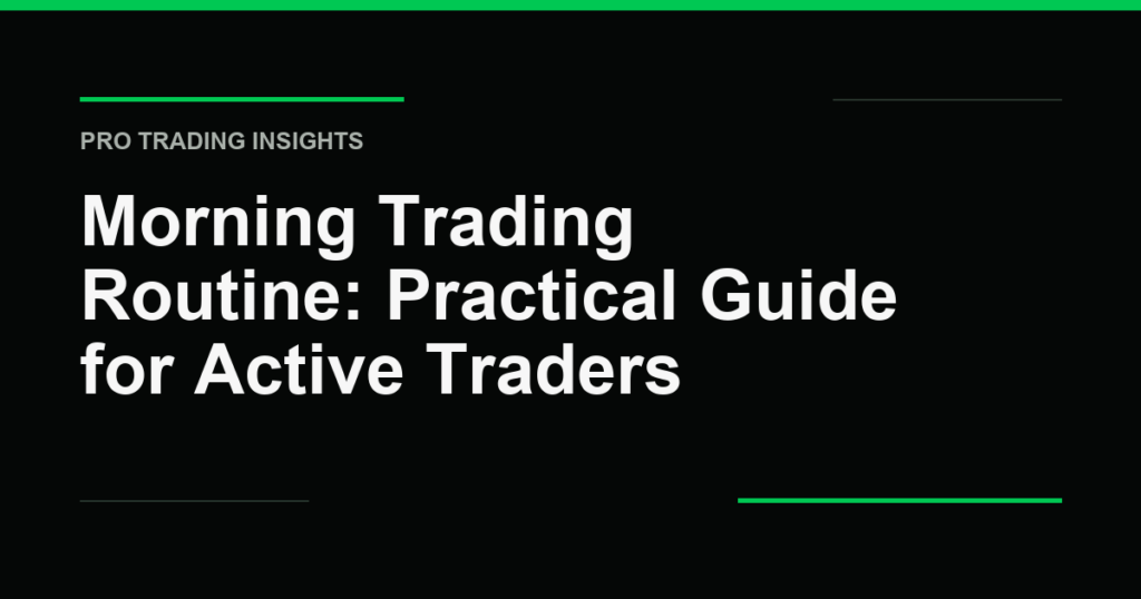 Morning Trading Routine: Practical Guide for Active Traders - Pro Trading Insights