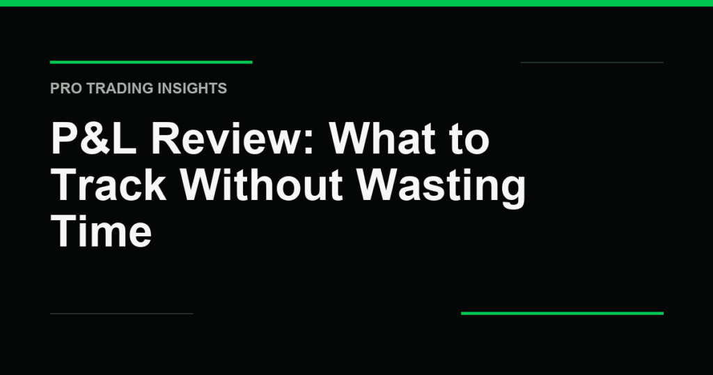 P&L Review: What to Track Without Wasting Time - Pro Trading Insights