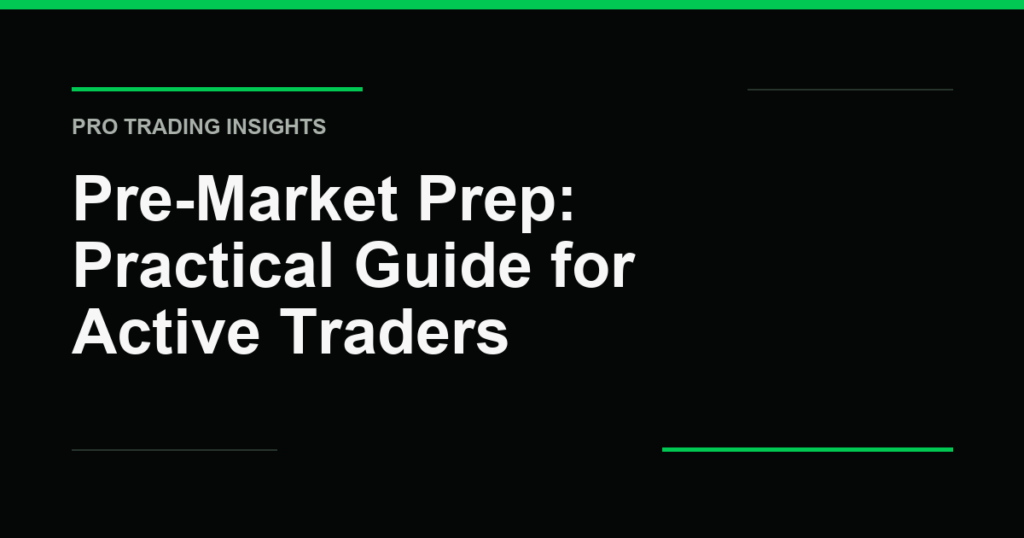 Pre-Market Prep: Practical Guide for Active Traders - Pro Trading Insights