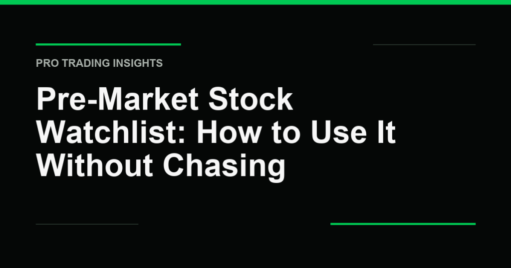 Pre-Market Stock Watchlist: How to Use It Without Chasing - Pro Trading Insights