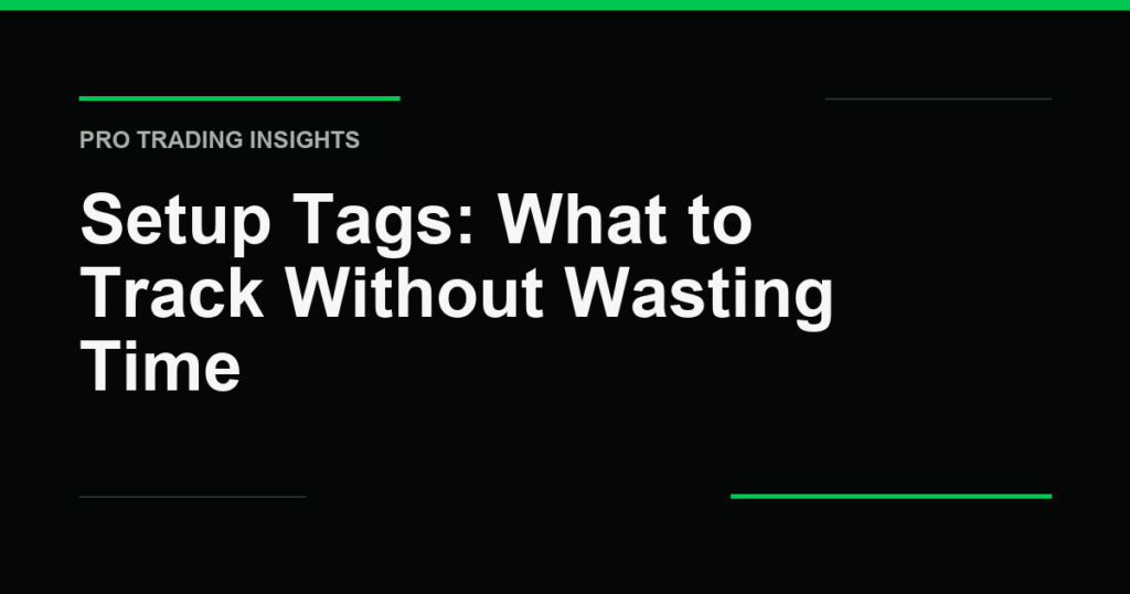 Setup Tags: What to Track Without Wasting Time - Pro Trading Insights
