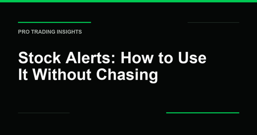 Stock Alerts: How to Use It Without Chasing - Pro Trading Insights