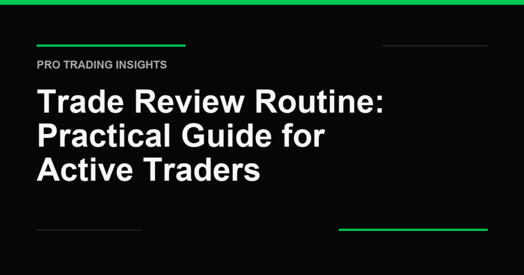 Trade Review Routine: Practical Guide for Active Traders - Pro Trading Insights