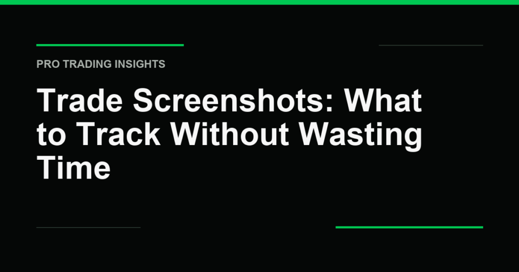 Trade Screenshots: What to Track Without Wasting Time - Pro Trading Insights