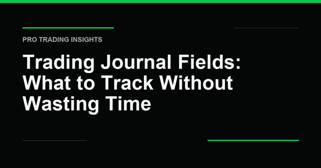 Trading Journal Fields: What to Track Without Wasting Time - Pro Trading Insights