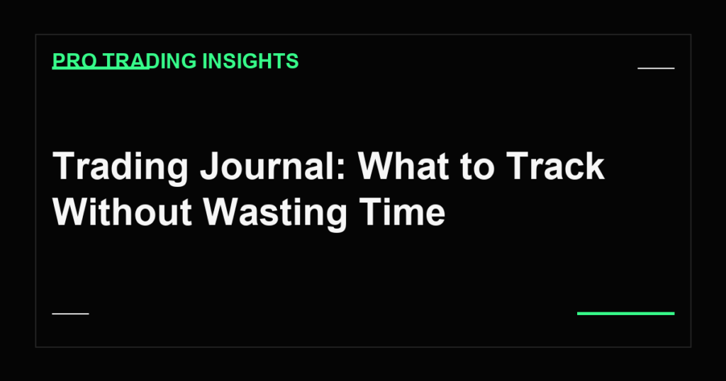 Trading Journal: What to Track Without Wasting Time - Pro Trading Insights